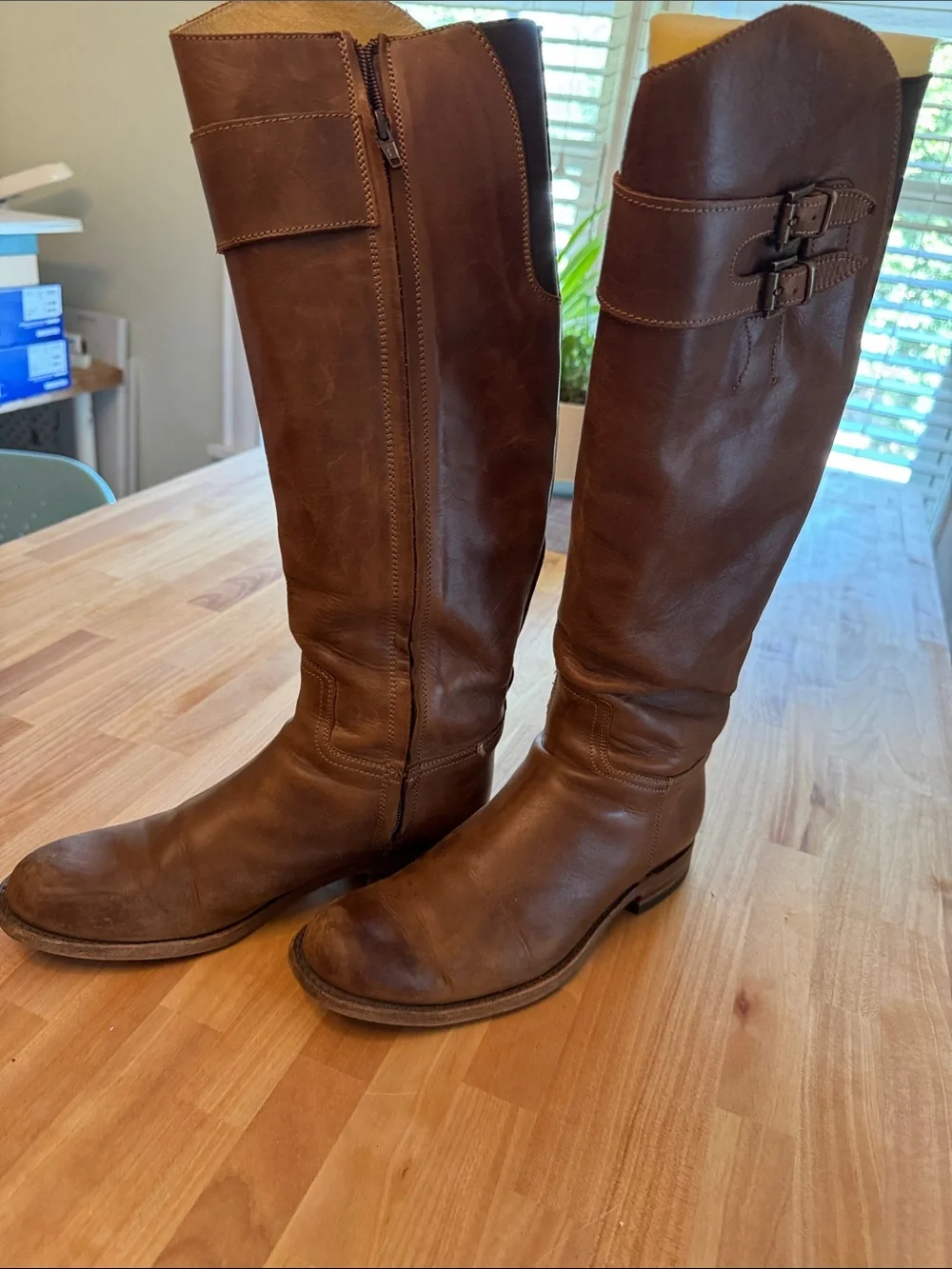Sendra Classic Tall Leather Riding Boots - Brown 9.5 40
